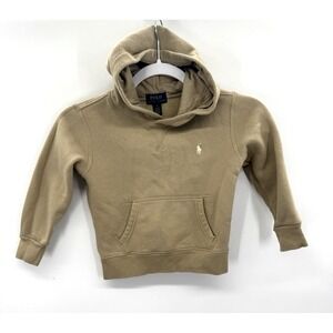 Polo Ralph Lauren Tan Hoodie Sweatshirt Pullover Pony 4T Toddler Prep Old Money